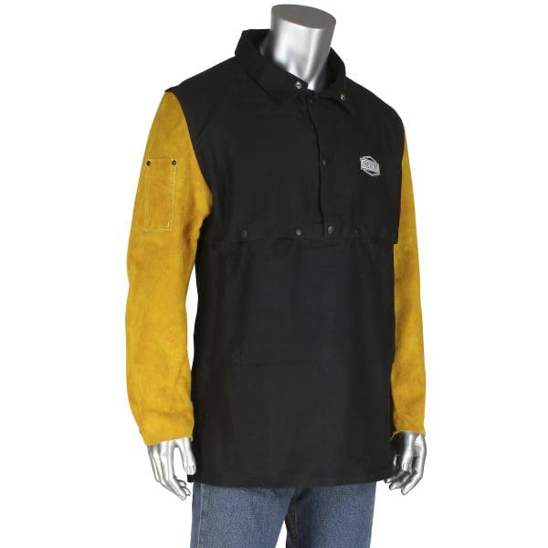 Combination FR Cotton / Leather Cape Sleeve with Apron