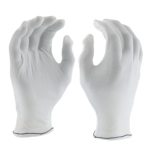 70 Denier Tricot Inspection Glove with Rolled Hem Cuff
