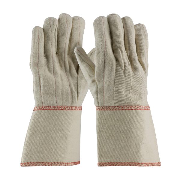Standard Weight Cotton/Poly Hot Mill Glove with Gauntlet Cuff  - 24 oz.