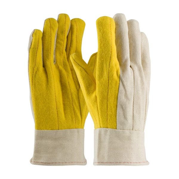 Regular Grade Chore Glove with Double Layer Palm, Canvas Back and Nap-Out Finish - Band Top