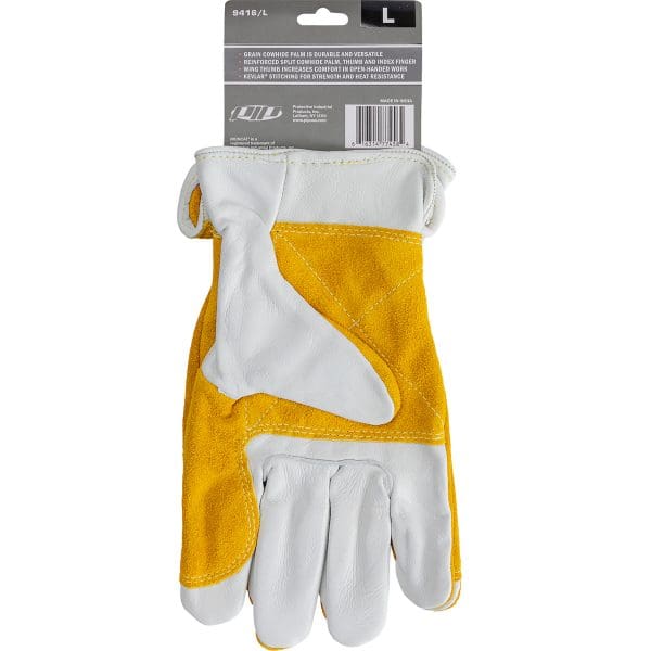 Premium Grade Top Grain Cowhide Leather Drivers Glove with Split Cowhide Back and Reinforced Double Palm - Image 3