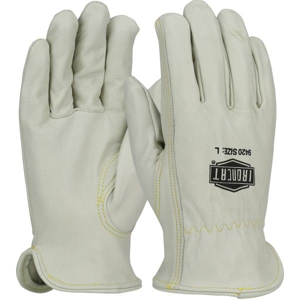 Premium Grade Top Grain Cowhide Leather Drivers Glove - Keystone Thumb