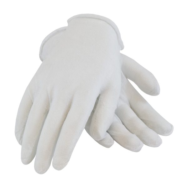 Economy, Light Weight Cotton Lisle Inspection Glove with Unhemmed Cuff - Ladies'