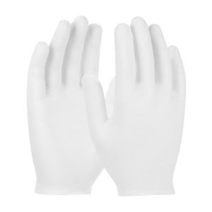Premium, Light Weight Cotton Lisle Inspection Glove with Overcast Hem Cuff - Ladies'