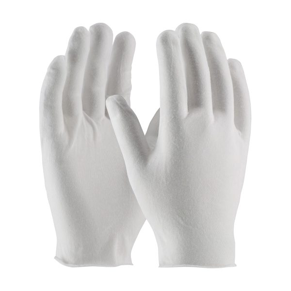 Economy, Light Weight Cotton Lisle / Polyester Inspection Glove with Unhemmed Cuff - Ladies'
