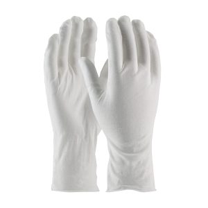 Medium Weight Cotton Lisle Inspection Glove with Unhemmed Cuff - 12"