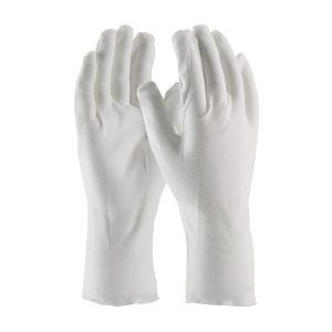Heavy Weight Cotton Lisle Inspection Glove with Unhemmed Cuff - 12"