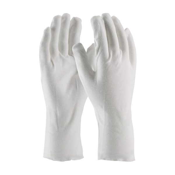 Heavy Weight Cotton Lisle Inspection Glove with Unhemmed Cuff - 12"