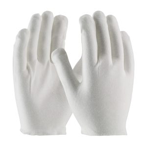 Heavy Weight Cotton Lisle Inspection Glove with Overcast Hem Cuff - Men's