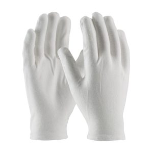 Heavy Weight Cotton Lisle Inspection Glove with Rolled Hem Cuff - Men's