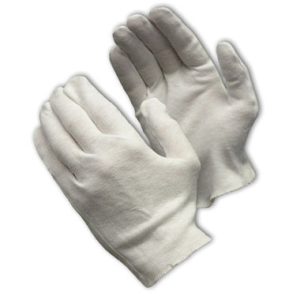 Heavy Weight Cotton Lisle Inspection Glove with Overcast Hem Cuff - Ladies'