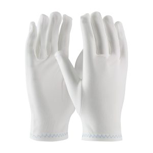 Heavy Weight Stretch Nylon Inspection Glove with Zig-Zag Stitched Rolled Hem - Full Fashion Pattern