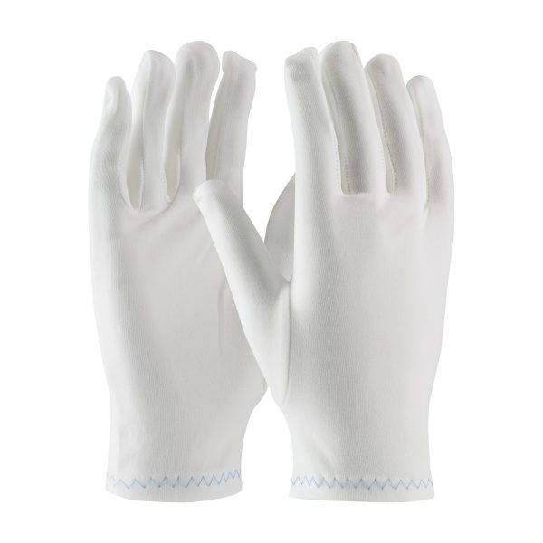 Heavy Weight Stretch Nylon Inspection Glove with Zig-Zag Stitched Rolled Hem - Full Fashion Pattern