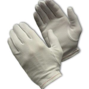 Heavy Weight Stretch Nylon Inspection Glove with Zig-Zag Stitched Rolled Hem - Full Fashion Pattern