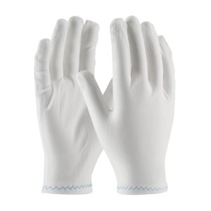 Stretch Nylon Inspection Glove with Zig-Zag Stitched Rolled Hem - 9"