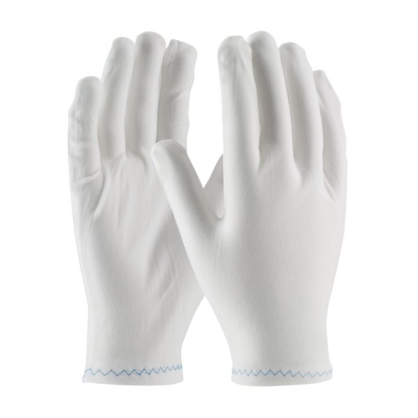 Stretch Nylon Inspection Glove with Zig-Zag Stitched Rolled Hem - 9"