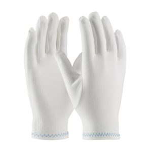 Regular Weight Stretch Nylon Inspection Glove with Zig-Zag Stitched Rolled Hem - Full Fashion Pattern