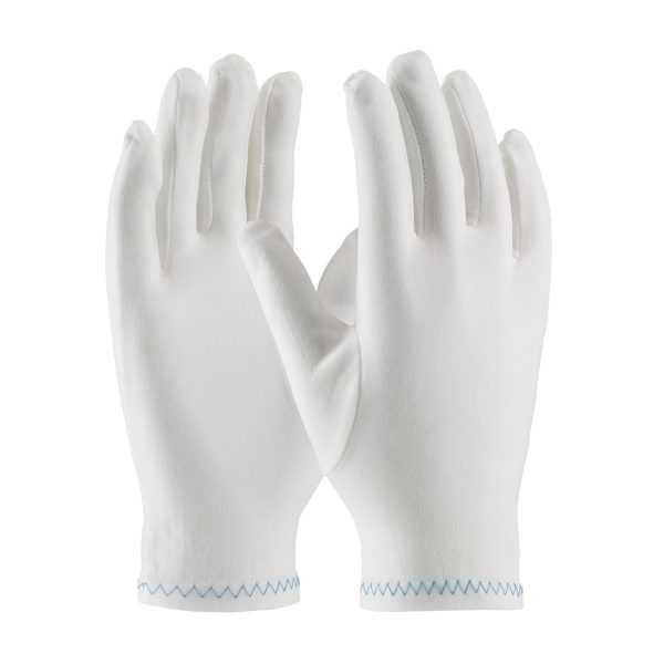 Regular Weight Stretch Nylon Inspection Glove with Zig-Zag Stitched Rolled Hem - Full Fashion Pattern