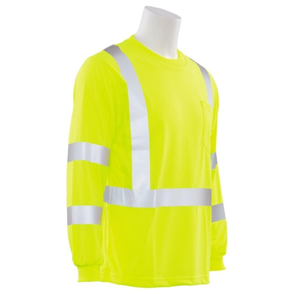 9802S CL 3 JERSEY KNIT LONG SLEEVE TEE JAUNE CITRON HV - Image 3