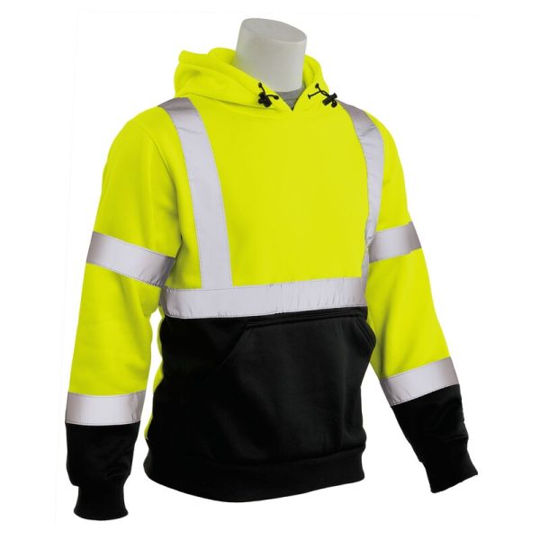 W376B SWEATSHRT JAUNE FLUO-NOIR - Image 3