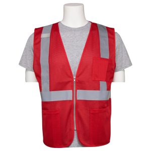 S863P SAFETY VEST ROUGE