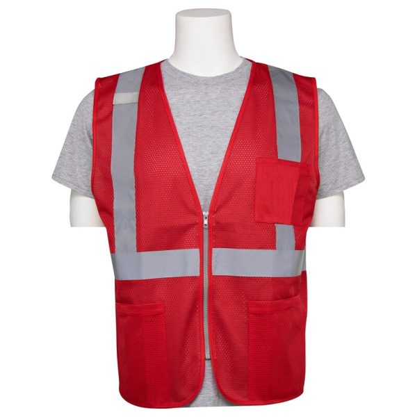 S863P SAFETY VEST ROUGE