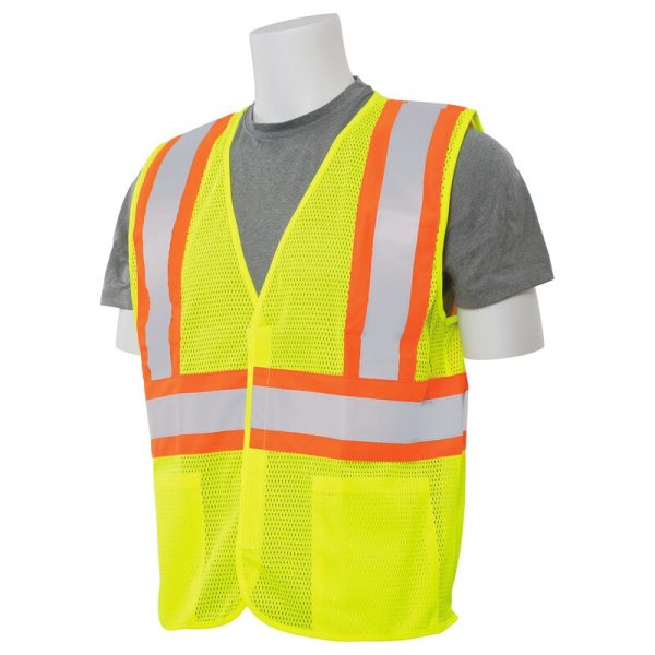 S382 CL 2 MULTI-POCKET SAFETY VEST JAUNE CITRON HV - Image 2