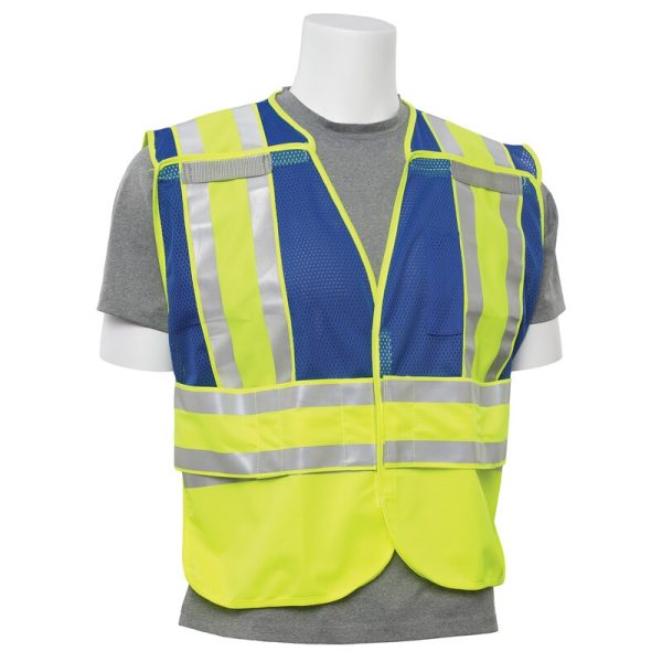 S340 TYPE P 5-POINT BREAK-AWAY SAFETY VEST JAUNE FLUO-BLEU - Image 3