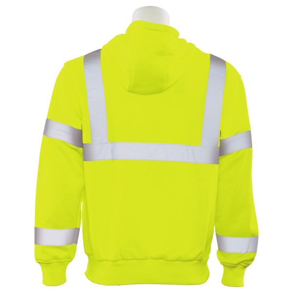 W376 CL 3 PULLOVER HOODIE SWEATSHIRT JAUNE CITRON HV - Image 3