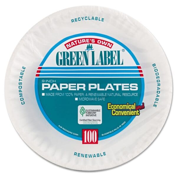 Nature's Own Green Label Paper Plate