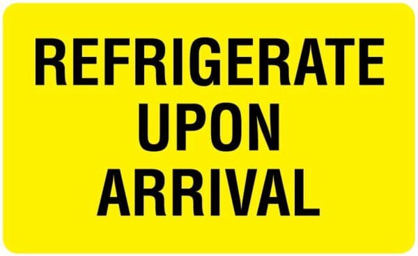 United Ad Label - LABEL REFRIG UPON ARRIVAL 270/RL