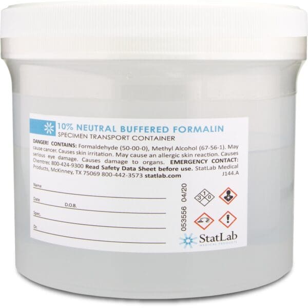 StatLab Prefilled Formalin Container