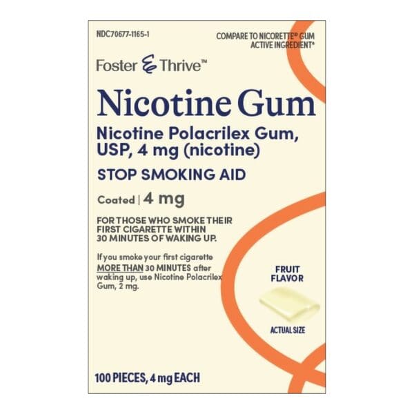 Foster & Thrive™ Nicotine Polacrilex 4 mg (Nicotine) Gum