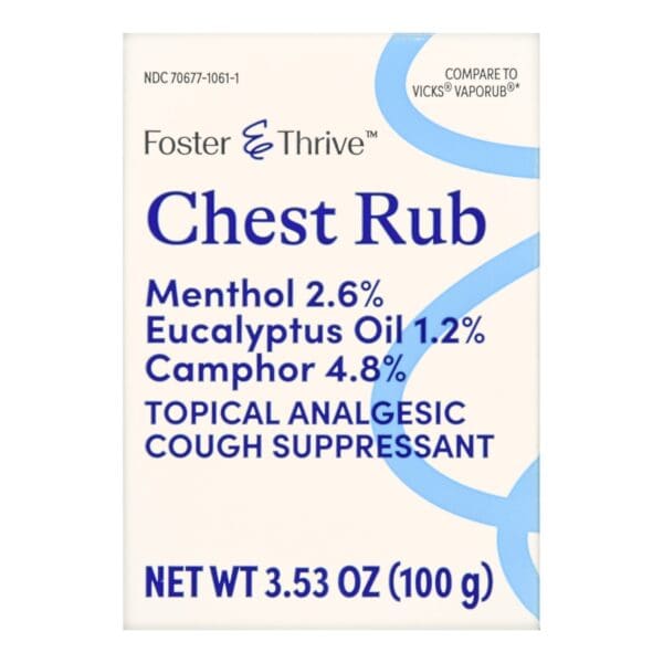 Foster & Thrive™ Chest Rub Menthol 2.6% Eucalyptus Oil 1.2% Camphor 4.8%
