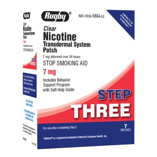 Rugby® Nicotine Polacrilex Stop Smoking Aid Transdermal Patch