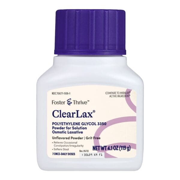 Foster & Thrive™ ClearLax Polyethylene Glycol 3350 Powder for Solution