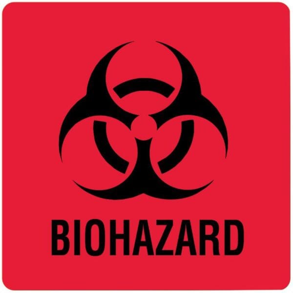 United Ad Label - LABEL BIOHZD RED 8X10 5/PK=EA