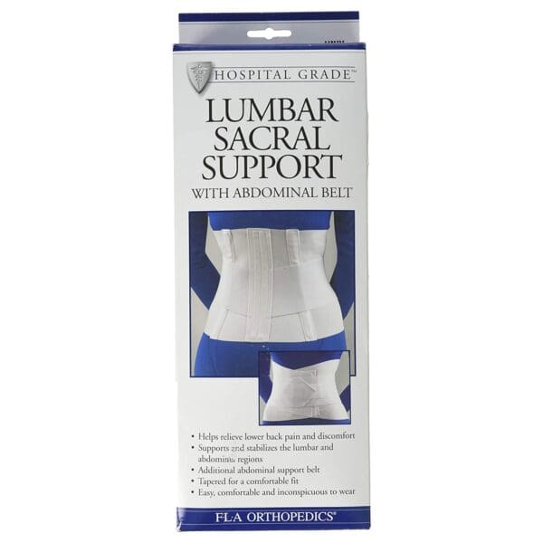 FLA Orthopedics Lumbar Sacral Support with Abdominal Belt