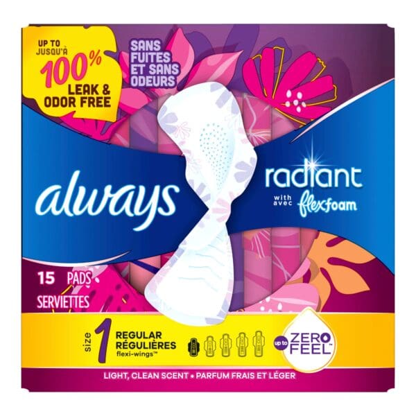 Always® Radiant Regular Pads