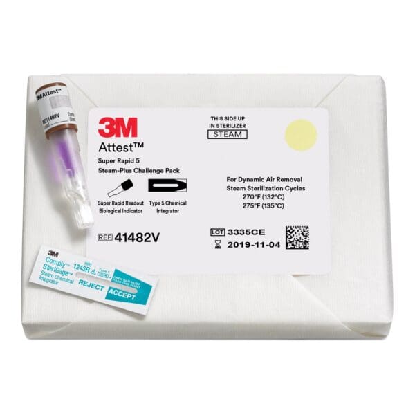 3M™ Attest™ Super Rapid 5 Steam-Plus Sterilization BI Challenge Pack