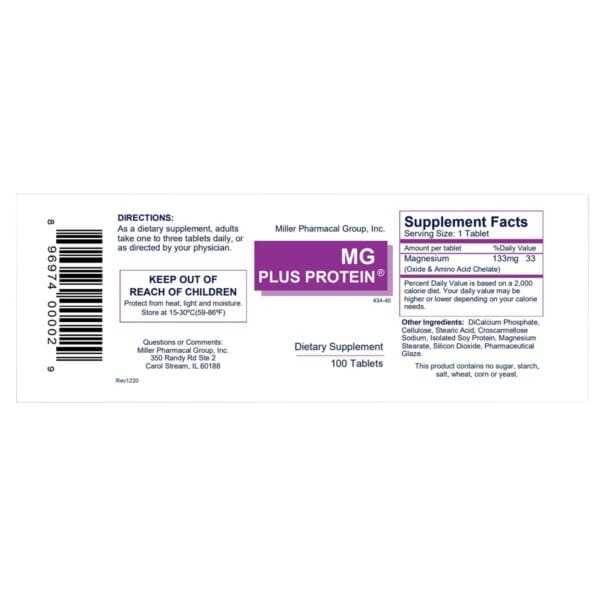 Miller Pharmacal Group - MAGNESIUM OXIDE + PROTEIN