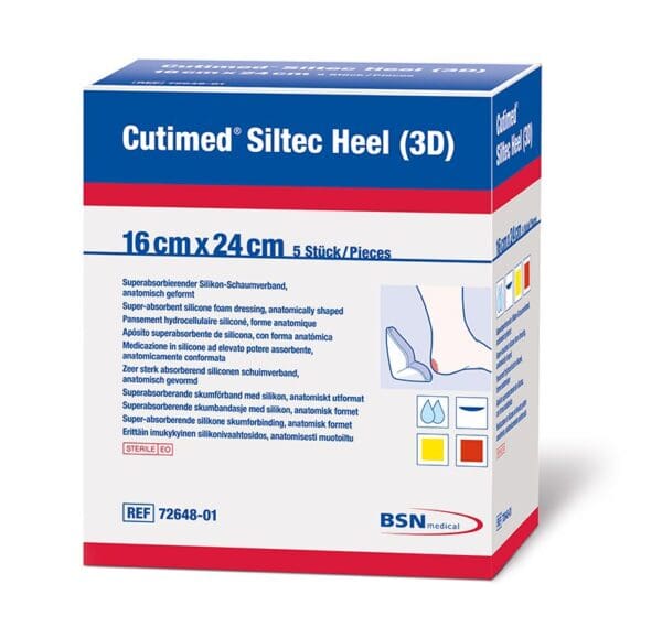 Cutimed® Siltec® Heel 3D Silicone Foam Dressing