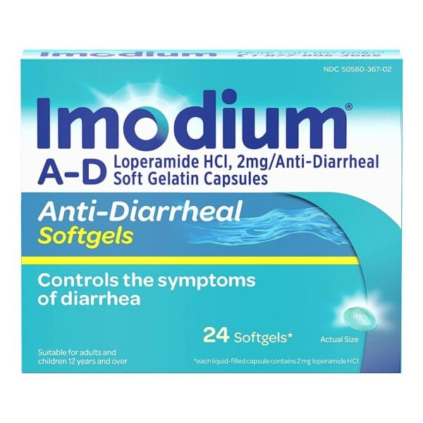 Imodium® A-D Loperamide HCl 2 mg Anti-Diarrheal Softgels