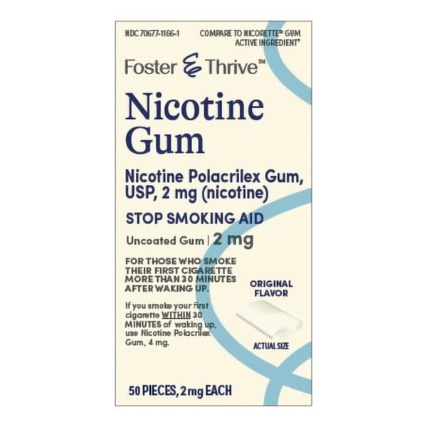 Foster & Thrive™ Nicotine Polacrilex 2 mg (Nicotine) Gum