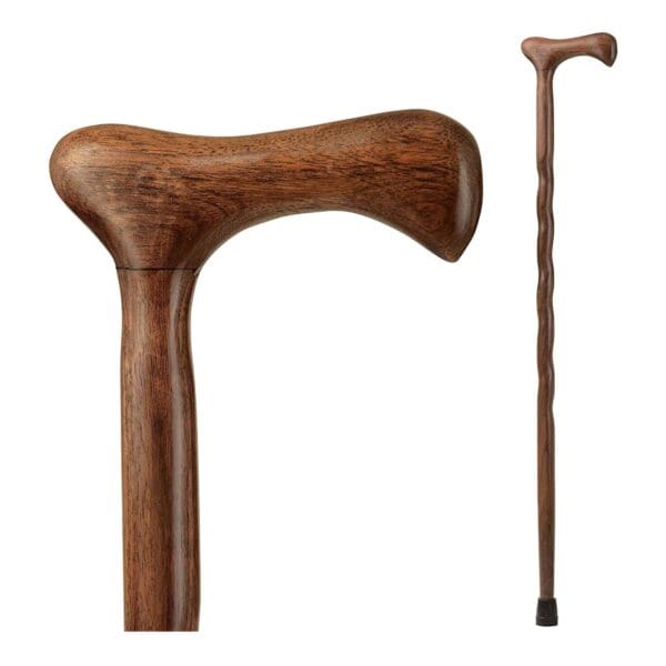 Brazos™ Twisted Walnut Cane with T-Handle