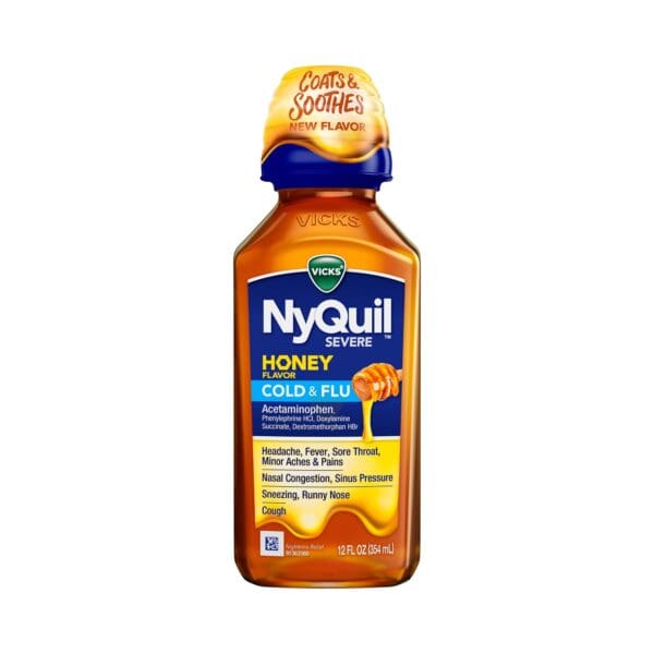 NyQuil® Severe Cold & Flu Liquid Honey Flavor
