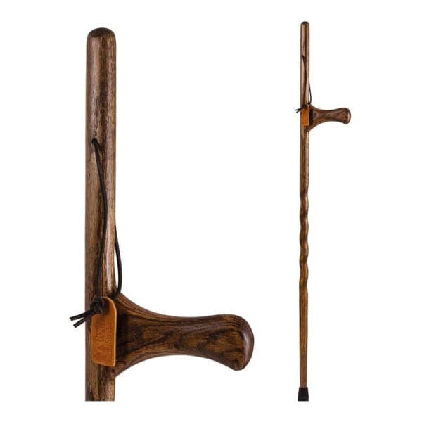 Brazos™ Twisted Oak Dual Purpose Handcrafted Walking Stick