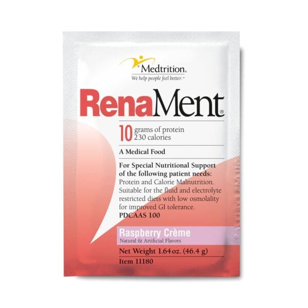 RenaMent® Raspberry Crème Medical Food for Fluid or Electrolyte Restricted Diets