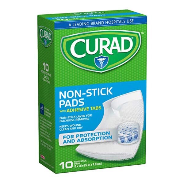 Curad® Non-Stick Pads with Adhesive Tabs