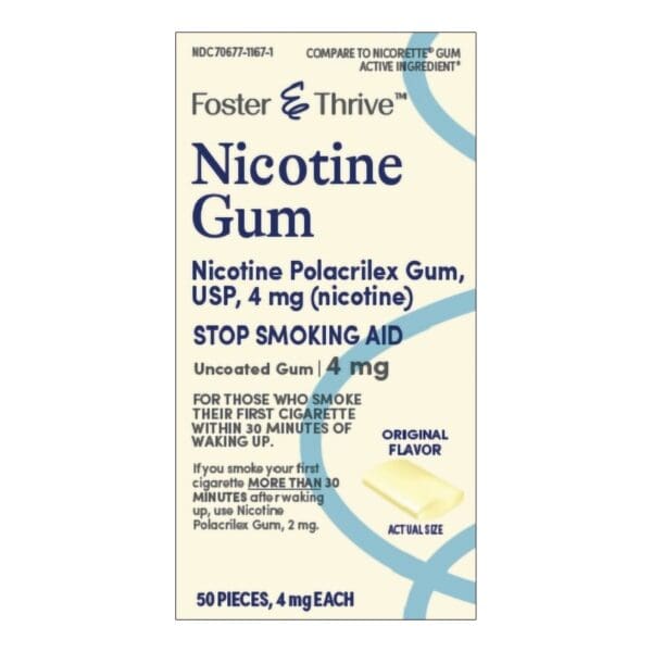 Foster & Thrive™ Nicotine Polacrilex 4 mg (Nicotine) Gum